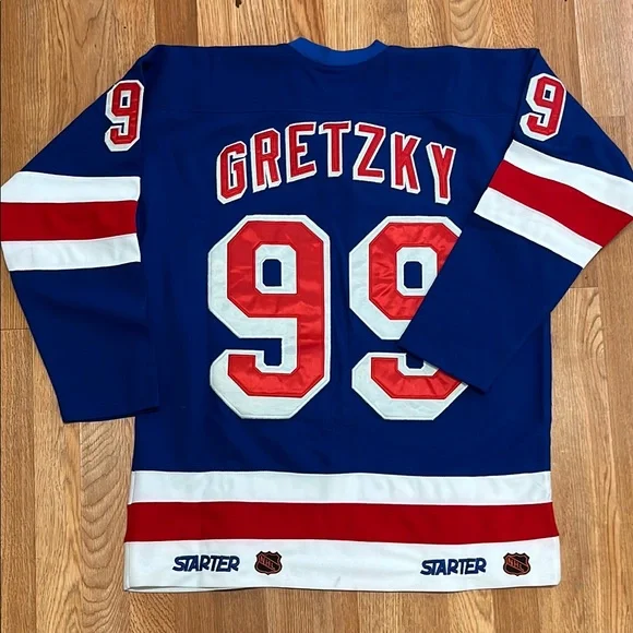Starter Blue and Red Hockey Jersey